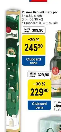 Tesco Pivo pilsner urquell metr piv nabídka