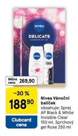 Tesco Nivea vánoční balíček nabídka