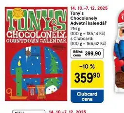 Tesco Tony´s chocolonely adventní kalendář nabídka