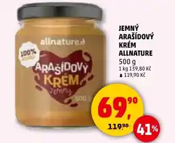 Penny Market Jemný arašídový krém Allnature nabídka