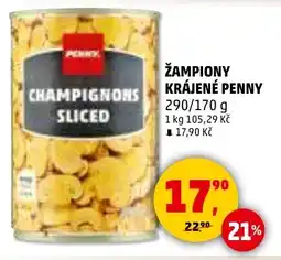 Penny Market Žampiony krájené Penny nabídka