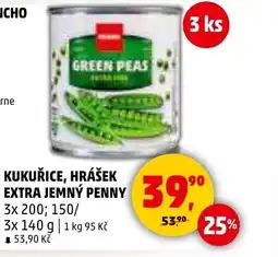 Penny Market Kukuřice, hrášek extra jemný Penny nabídka