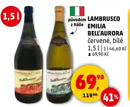 Penny Market Lambrusco Emilia Bell' Aurora nabídka