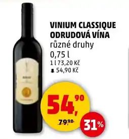 Penny Market Vinium Classique Odrudová vína nabídka