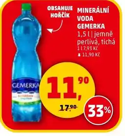 Penny Market Minerální voda Gemerka nabídka