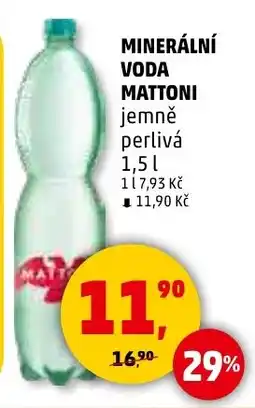 Penny Market Minerální voda Mattoni nabídka