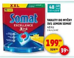 Penny Market Tablety do myčky 3v1 lemon Somat nabídka