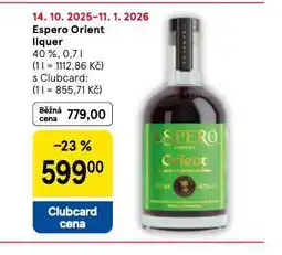 Tesco Espero orient liquer nabídka