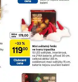 Tesco Mini světelný řetěz ve tvaru trpaslíka nabídka