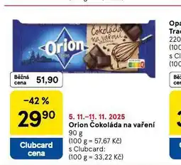 Tesco Orion čokoláda na vaření nabídka