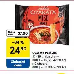 Tesco Oyakata polévka nabídka