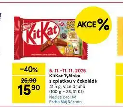 Tesco Kitkat tyčinka s oplatkou v čokoládě nabídka
