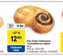 Tesco Do šnek s kokoso-čokoládovou náplní nabídka
