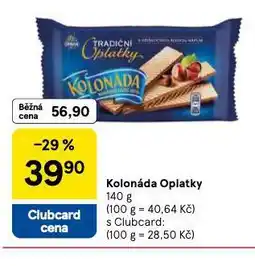 Tesco Kolonáda oplatky nabídka