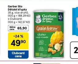 Tesco Gerber bio dětské křupky nabídka