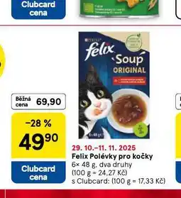 Tesco Felix polévky pro kočky nabídka