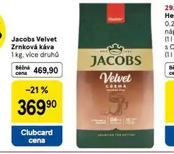 Tesco Jacobs velvet zrnková káva nabídka