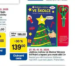 Tesco Jednou nohou ve školce vánoce stříhání a lepení pro malé děti 3+ nabídka