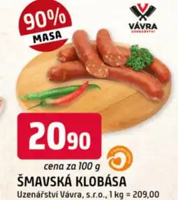Trefa Šmavská klobása nabídka