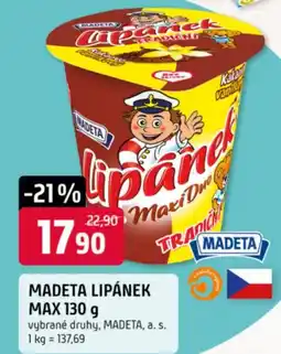 Trefa Madeta lipánek max nabídka
