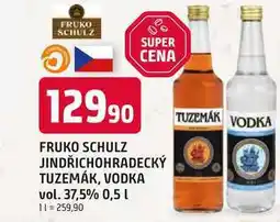 Trefa FRUKO SCHULZ JINDŘICHOHRADECKÝ TUZEMÁK, VODKA vol. 37,5% 0,5l nabídka