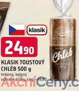 Trefa KLASIK TOUSTOVÝ CHLÉB 500 g krájený, balený nabídka