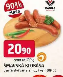 Trefa ŠUMAVSKÁ KLOBÁSA 100g nabídka