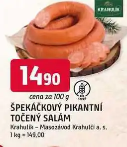 Trefa ŠPEKÁČKOVÝ PIKANTNÍ TOČENÝ SALÁM 100g nabídka