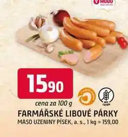 Trefa FARMÁŘSKÉ LIBOVÉ PÁRKY 100g nabídka