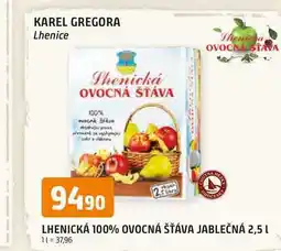 Trefa LHENICKÁ 100% OVOCNÁ ŠŤÁVA JABLEČNÁ 2,5 l nabídka