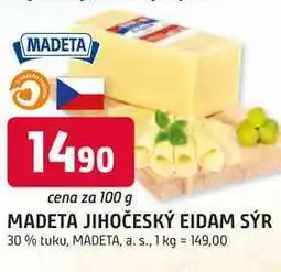 Trefa MADETA JIHOČESKÝ EIDAM SÝR 30% tuku, 100g nabídka