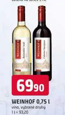 Trefa WEINHOF 0,75 L nabídka
