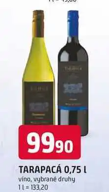 Trefa TARAPACÁ 0,75 L nabídka