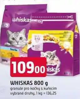 Trefa Whiskas granule 800g, vybrané druhy nabídka