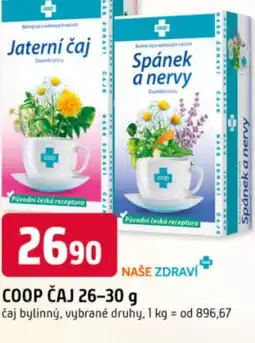 Trefa Coop čaj nabídka