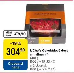 Tesco L'chefs Čokoládový dort s malinami nabídka