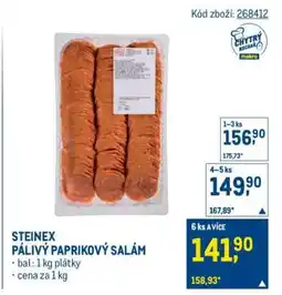 Makro STEINEX PÁLIVÝ PAPRIKOVÝ SALÁM nabídka