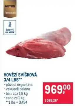 Makro Hovězí svíčková 3/4 lbs nabídka