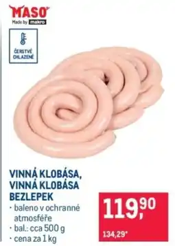 Makro Vinná klobása, vinná klobása bezlepek nabídka