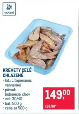 Makro Krevety celé chlazené nabídka