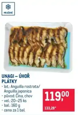 Makro Unagi - úhoř plátky nabídka