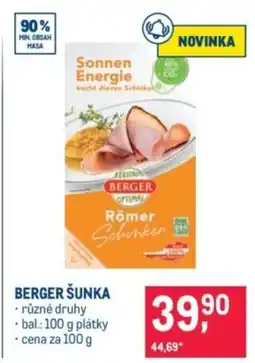 Makro Berger šunka nabídka