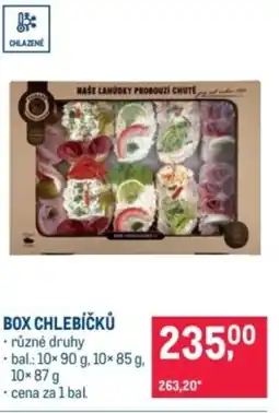 Makro Box chlebíčků nabídka
