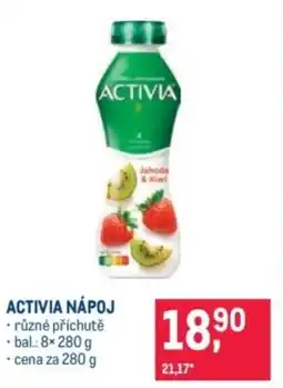 Makro Activia nápoj nabídka