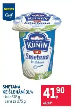 Makro Smetana ke šlehání 31% nabídka