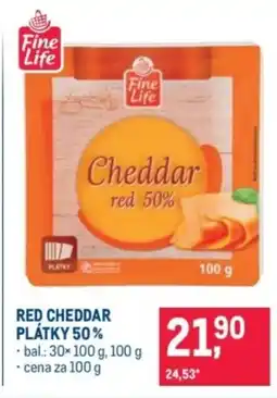Makro Red cheddar plátky 50% nabídka