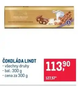 Makro Čokoláda lindt nabídka