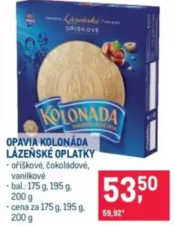 Makro Opavia kolonáda lázeňské oplatky nabídka