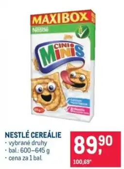 Makro Nestlé cereálie nabídka
