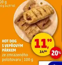 Penny Market Hot dog s vepřovým párkem nabídka